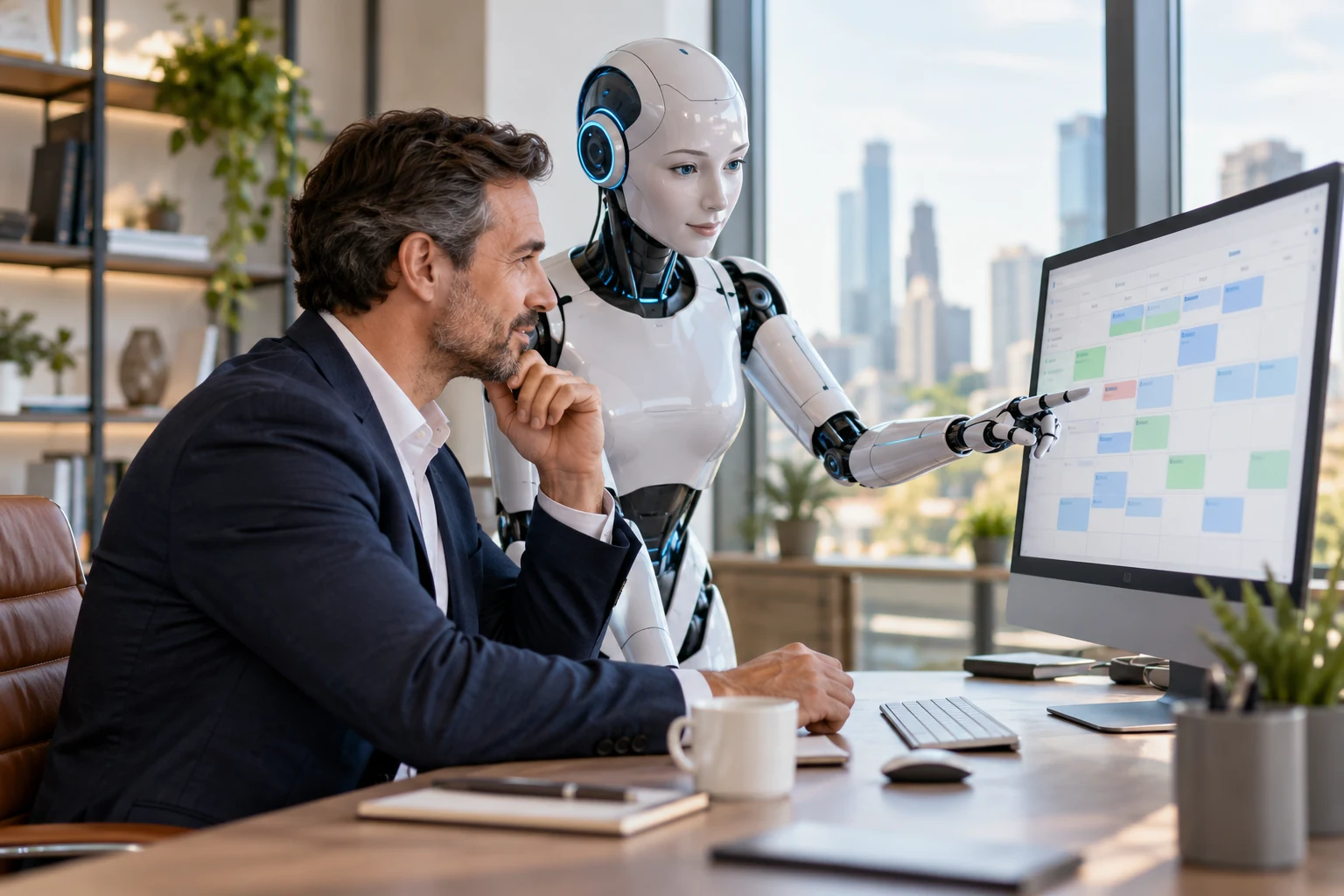 AI appointment booking service connecting calls and messages to a calendar for a Canadian business