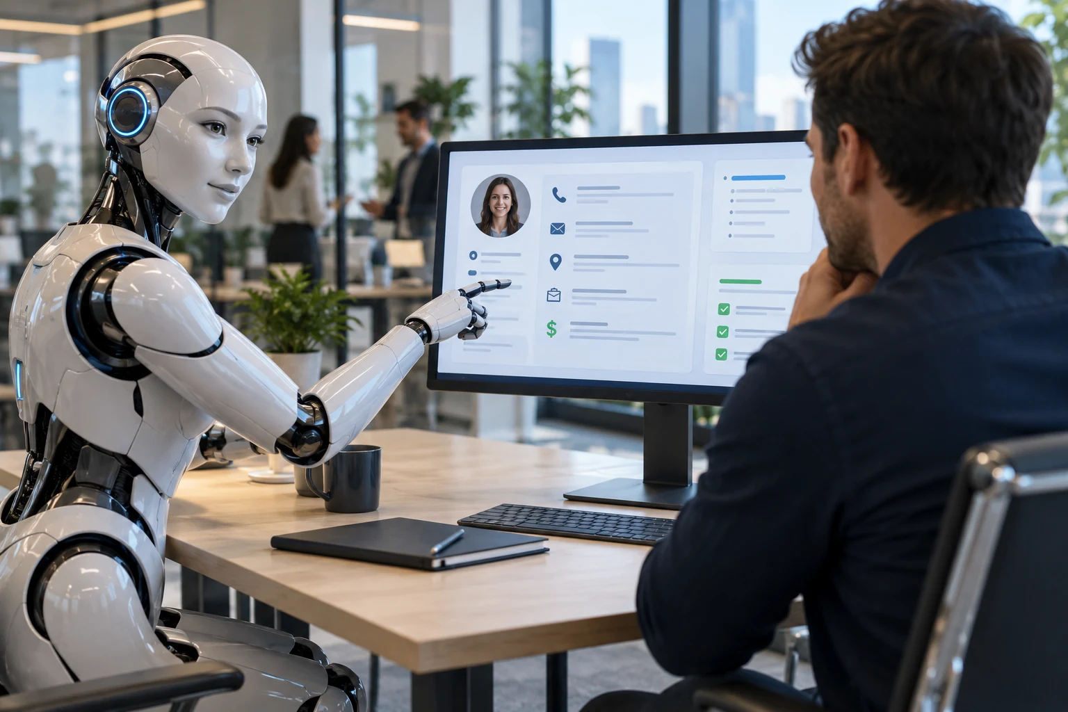Sales team reviewing qualified chatbot leads and next actions for a Canadian business