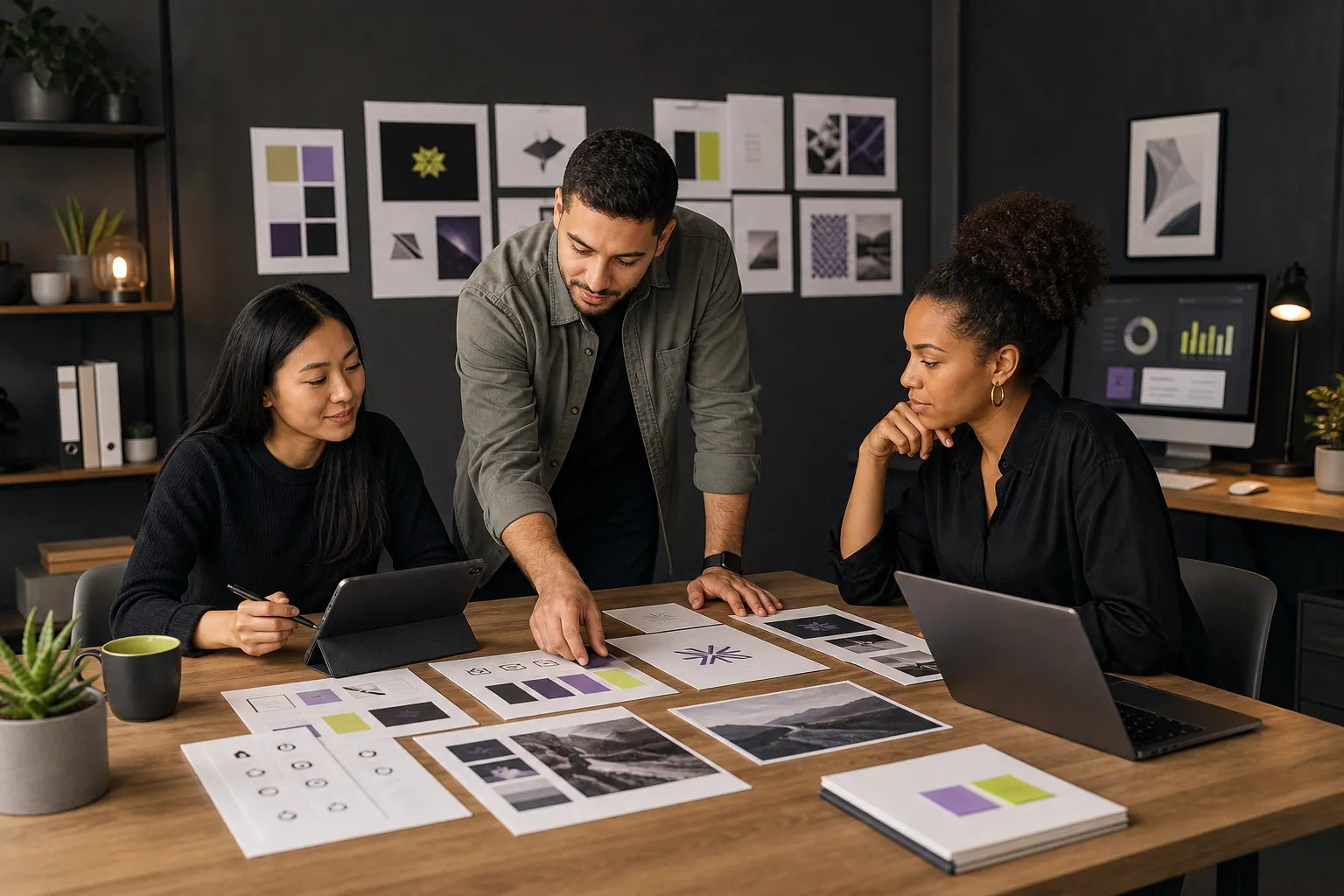 Brand identity design system with color, type, imagery, and graphic elements for a Canadian business