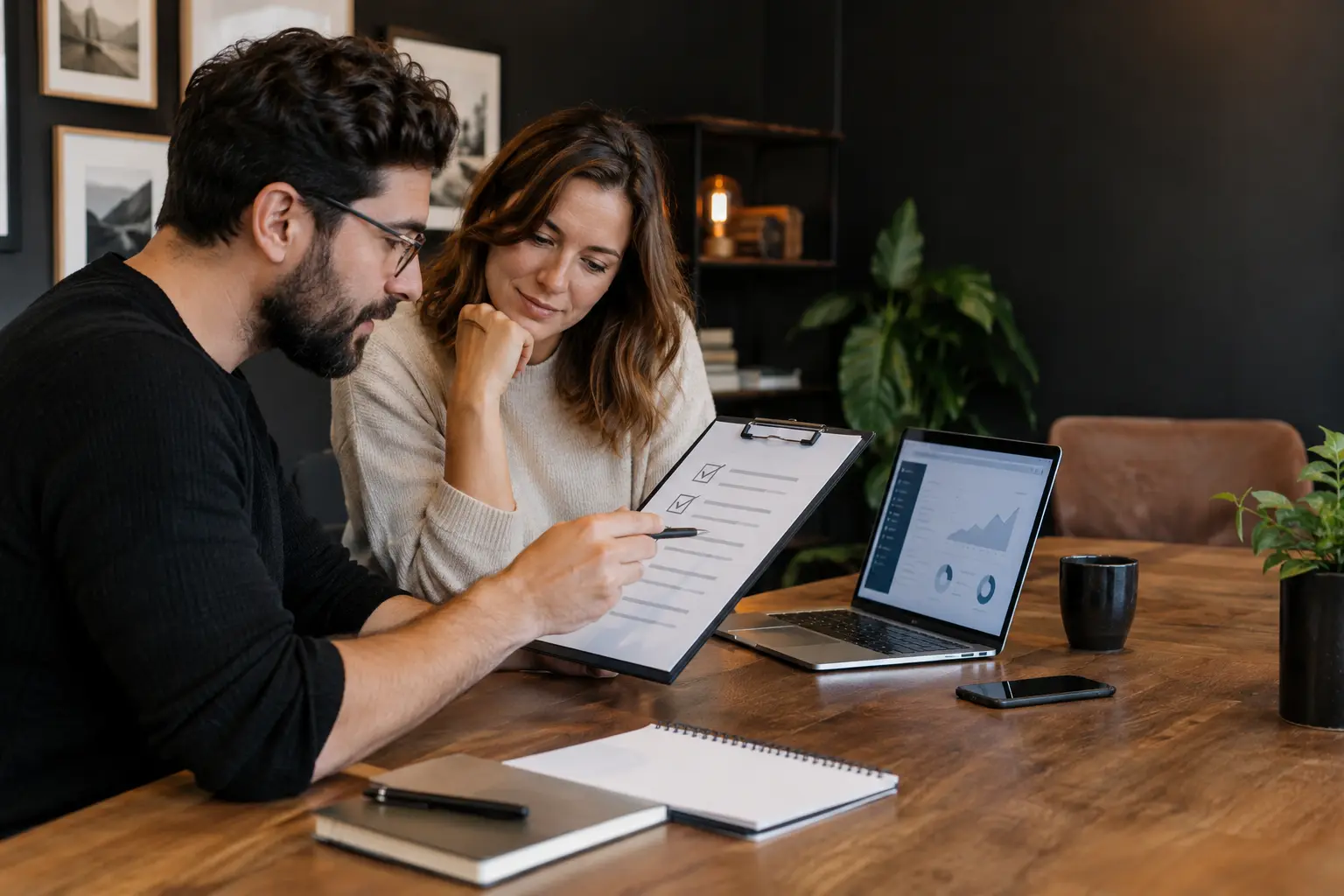 Developer and business owner reviewing a WordPress website launch for a Canadian business