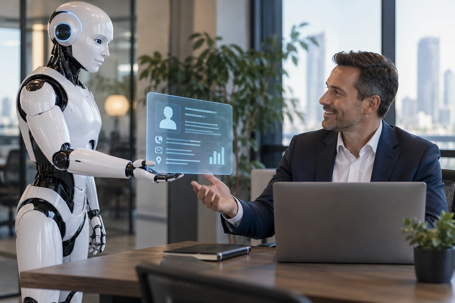 AI lead qualification assistant passing structured lead information to a sales specialist