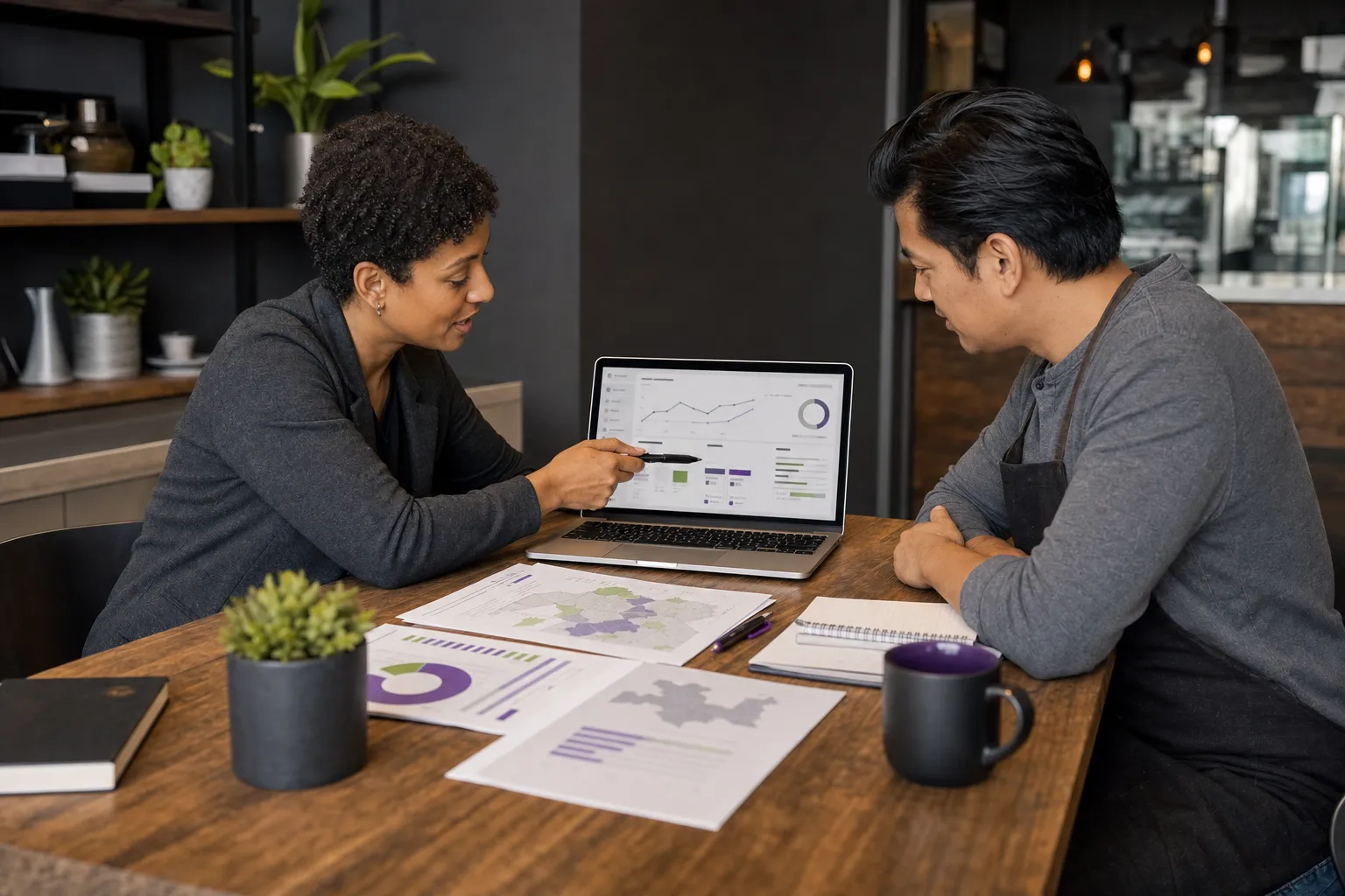 Digital advertising services planning session for a U.S. local business