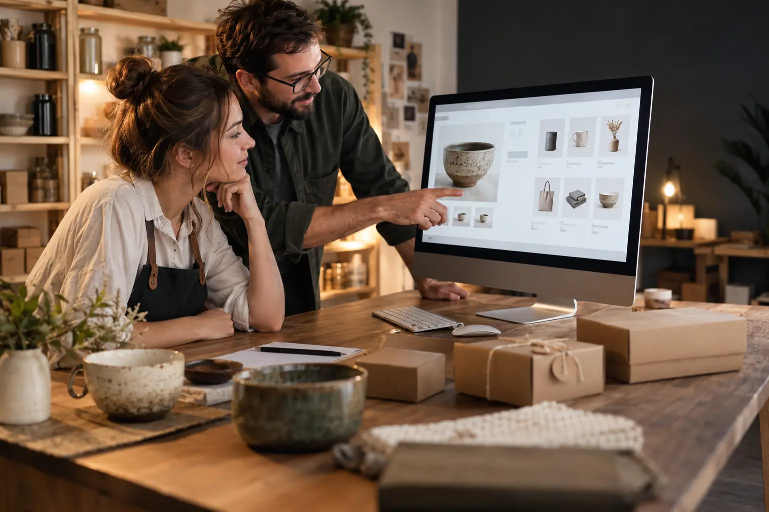 E-commerce website design services planning session with a U.S. business owner
