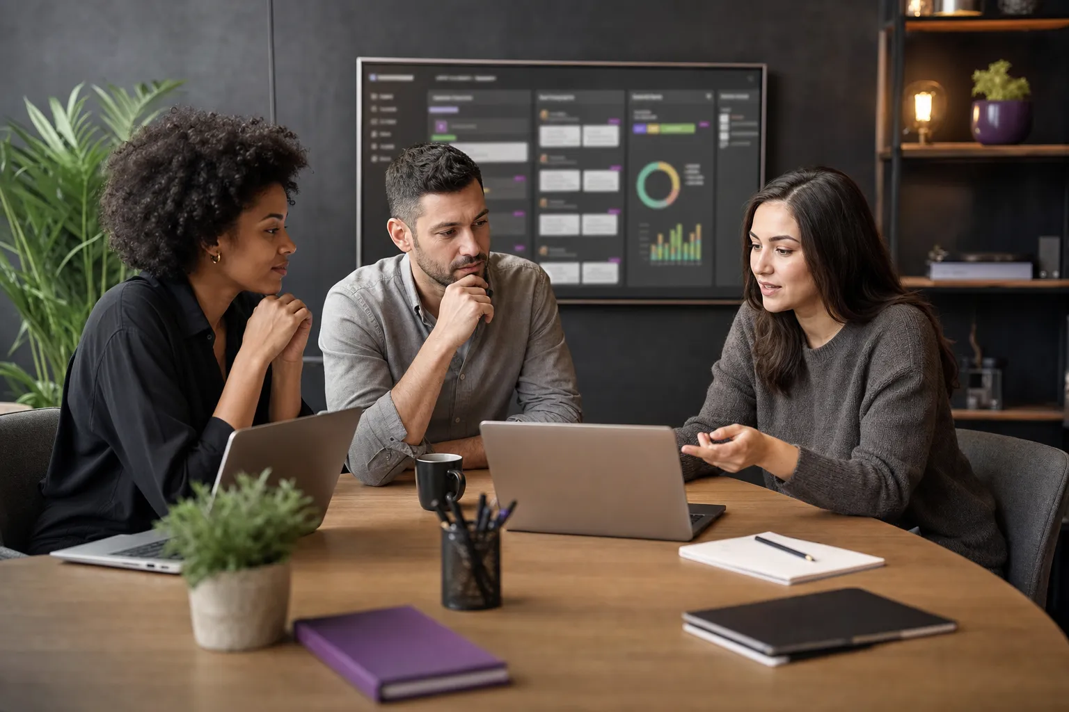 Sales team reviewing new leads and automated follow-up status