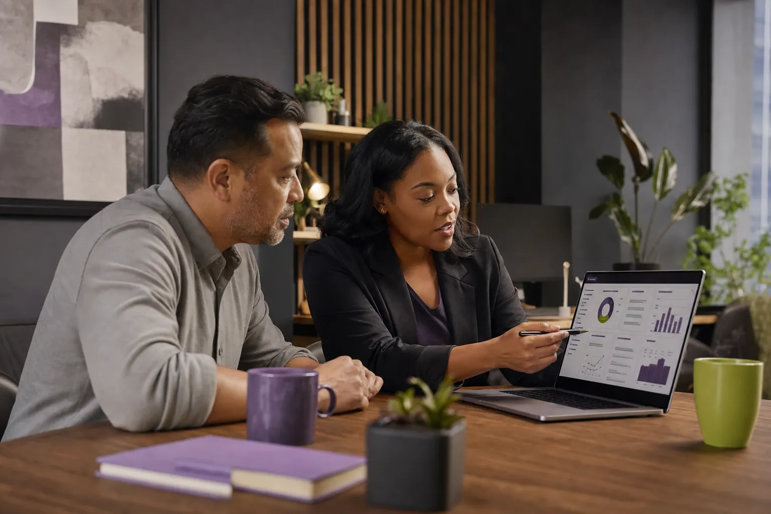 Business owner reviewing customer feedback, responses, and trust signals