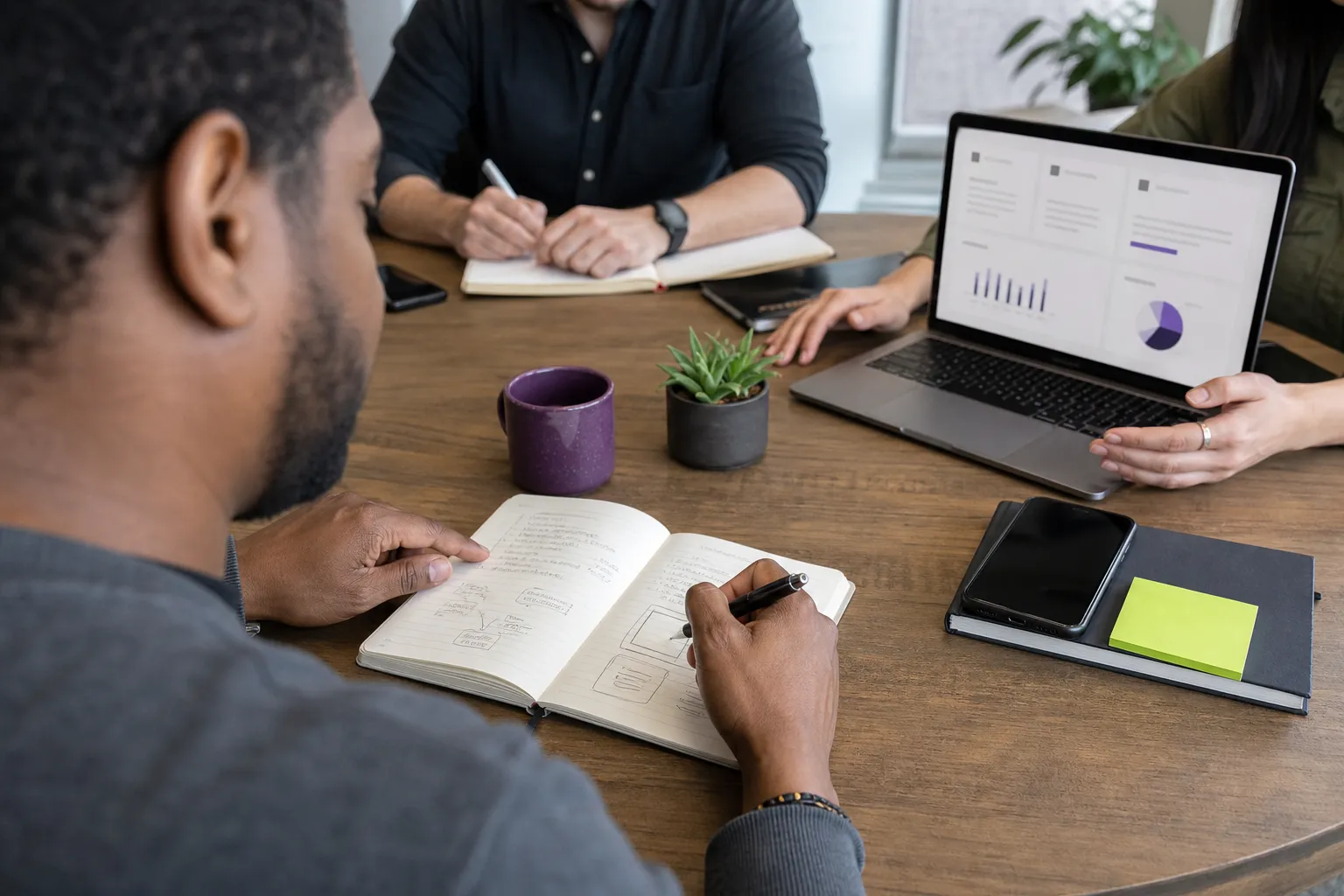 Business website displaying authentic team, credentials, reviews, and service proof