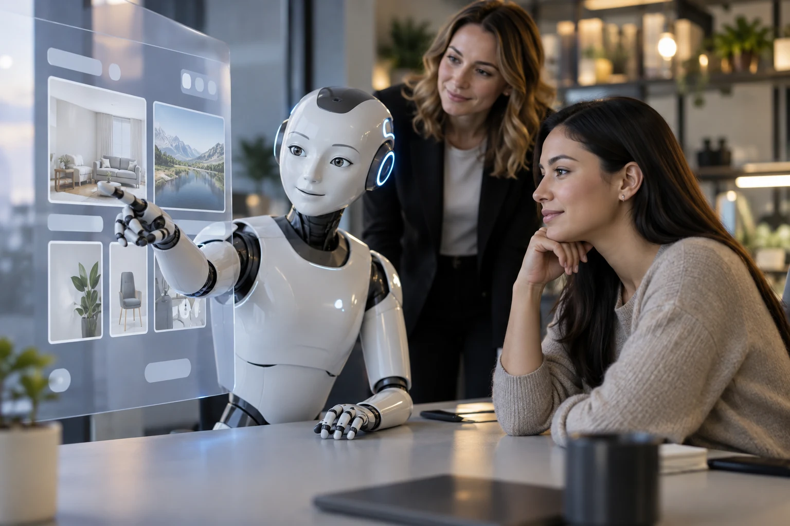 AI website chatbot guiding a visitor through a digital service experience